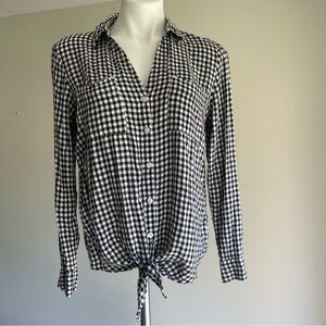 Jones New York Gingham Blouse
